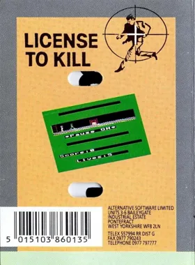 License To Kill (198x)(-) box cover back